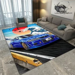 GTR racing-alfombra con estampado retro Para sala de estar, alfombra antideslizante para dormitorio, balcón y baño, accesorios de fotografía, regalo de cumpleaños