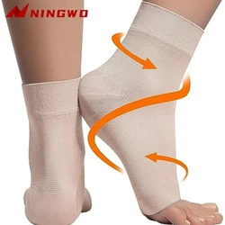 1 Paar Enkelcompressiemouw-20-30Mmhg Open Teen Compressiesokken Voor Zwelling, Plantaire Fasciitis, Verstuiking, Neuropathie