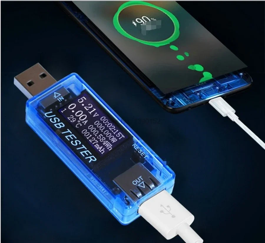 200pcs high quality 8 in1 2.0 3.0 4-30v Electrical power USB capacity voltage tester current meter monito voltmeter