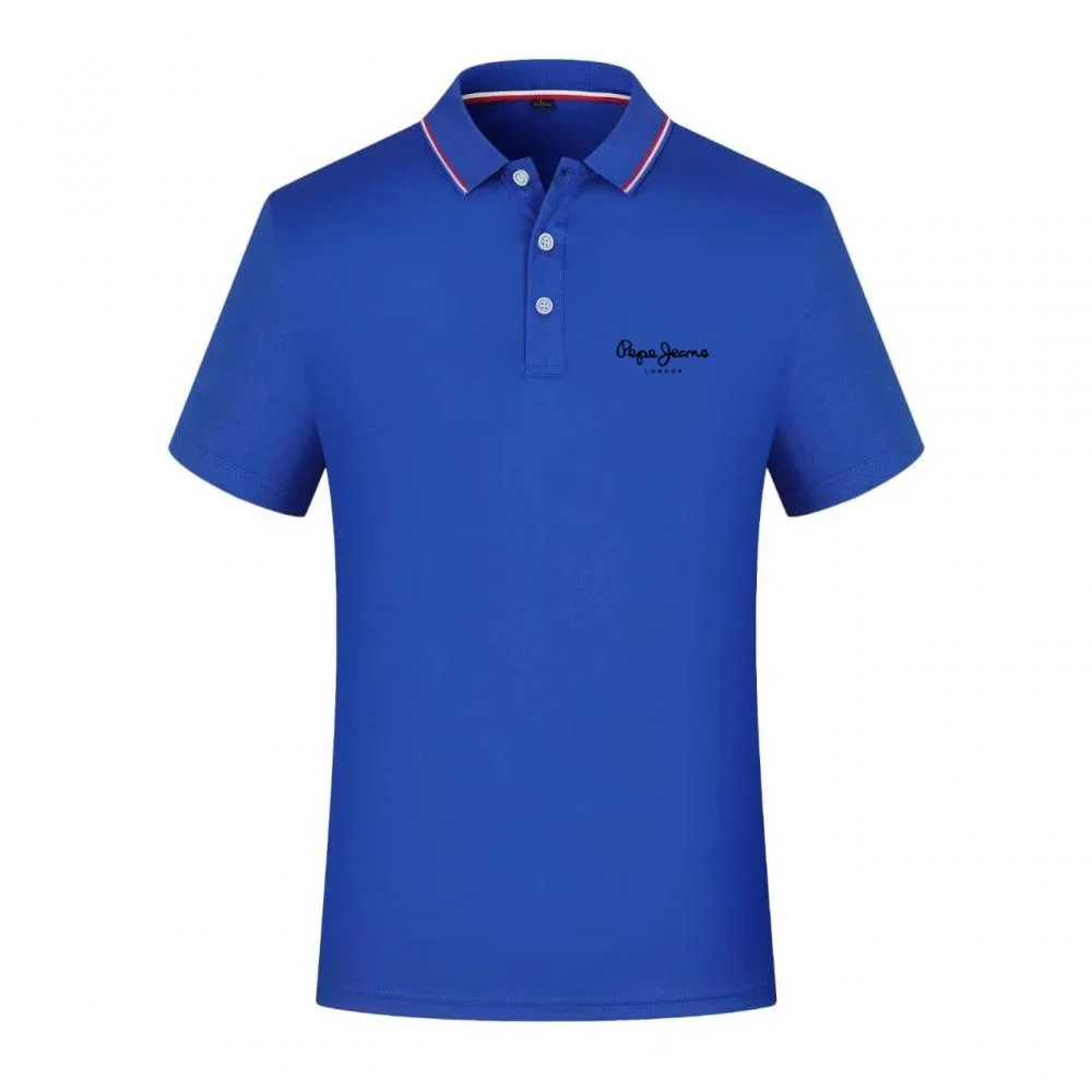 Pepe Jeans London Men'S Short Sleeve Polo Shirt Striped Collar Quick Dry Casual Sportswear For Summer Golf Running Gym Lapel T-S