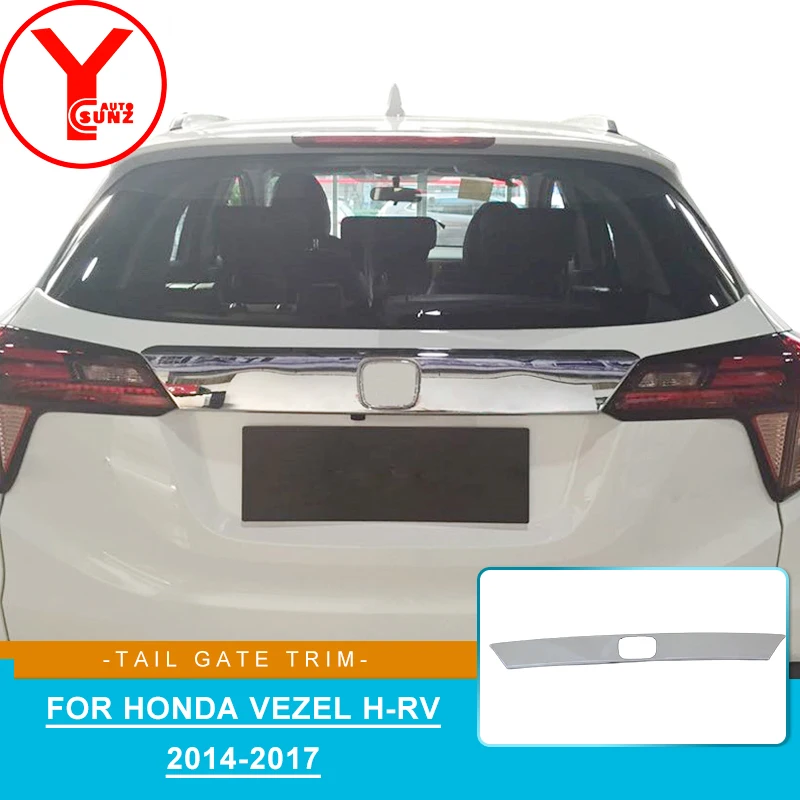 

Tailgate Trim Rear Gate Cover Overlay For Honda VEZEL H-RV HRV 2014 2015 2016 2017 ABS Auto Part For Honda HR-V Accessories