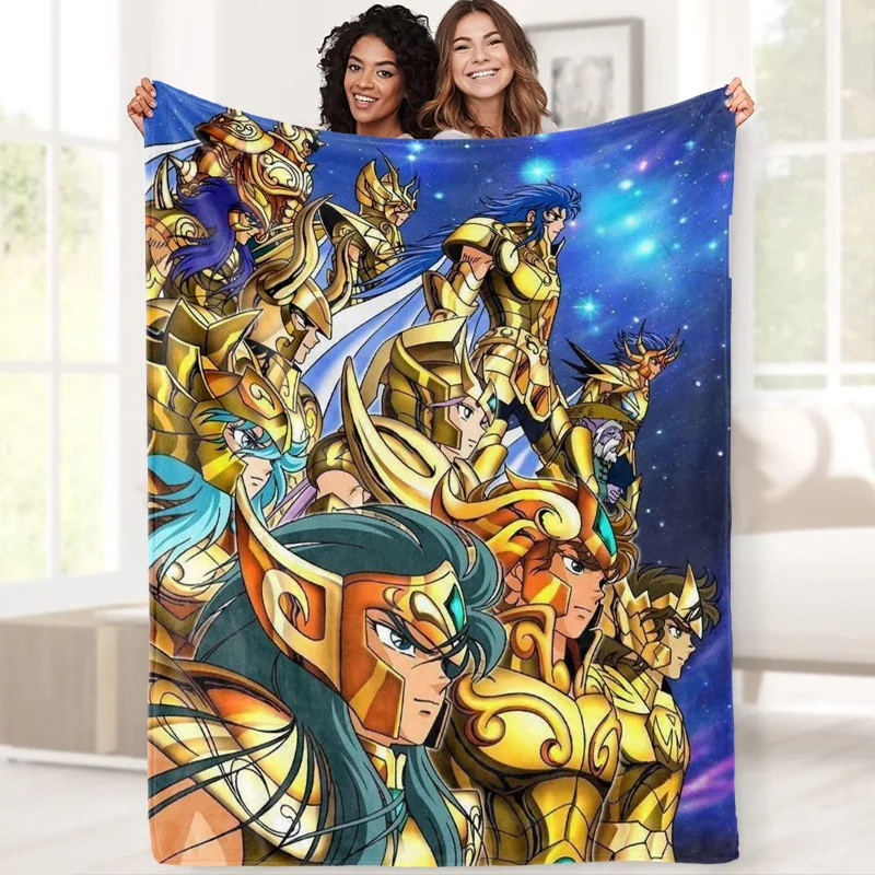 Twelve Zodiac Characters Animation Flannel printed blanket suitable for all seasons suitable for living room office sofa travel
