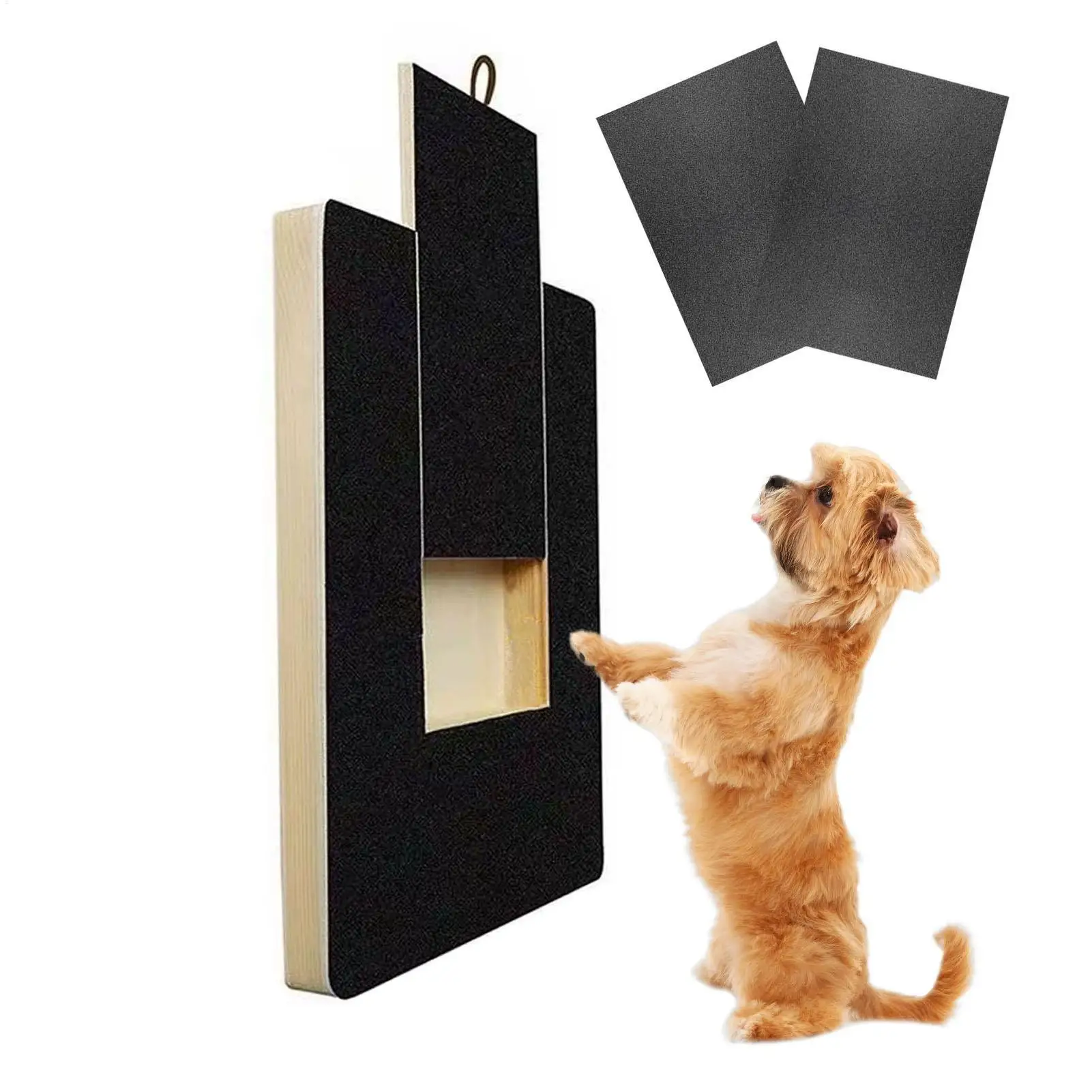 

Доска-когтеточка для собак с выдвижной деревянной когтеточкой, игрушка для заточки когтей, защищающая мебель и полы