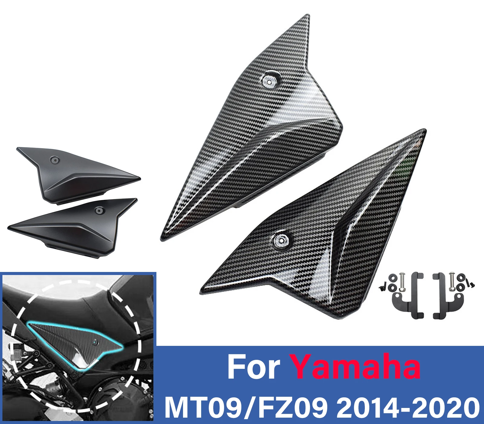 

For Yamaha MT-09/MT07/MT03 2014-2020 Side Panels Cover Set - Protective ABS Fairing Cowl Plates with Anti-Scratch Coating