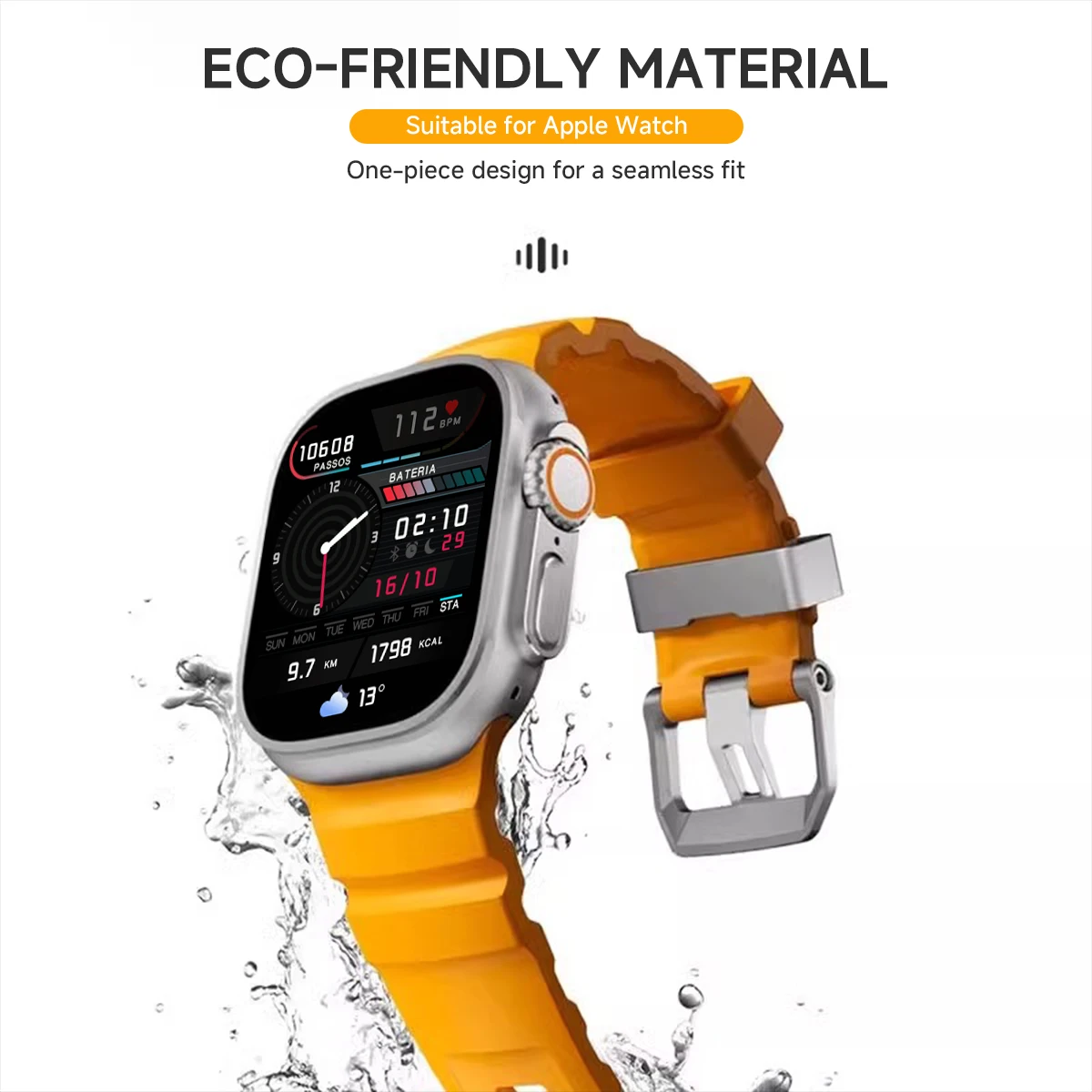 Case+Strap 2IN1 for Apple Watch Series 11 10 46mm Luxury Alloy Metal Case Silicone Bracelet Cover IWatch 11 10 46MM Accessories