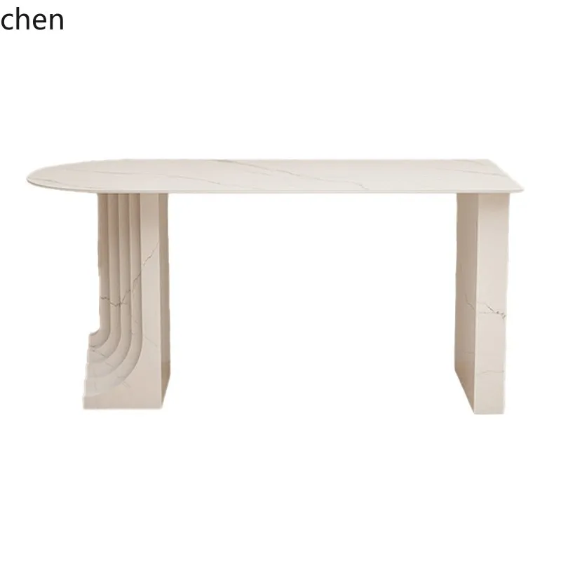 CZ   Rock Slab Dining Table Living Room Island Simple High-end Dining Table