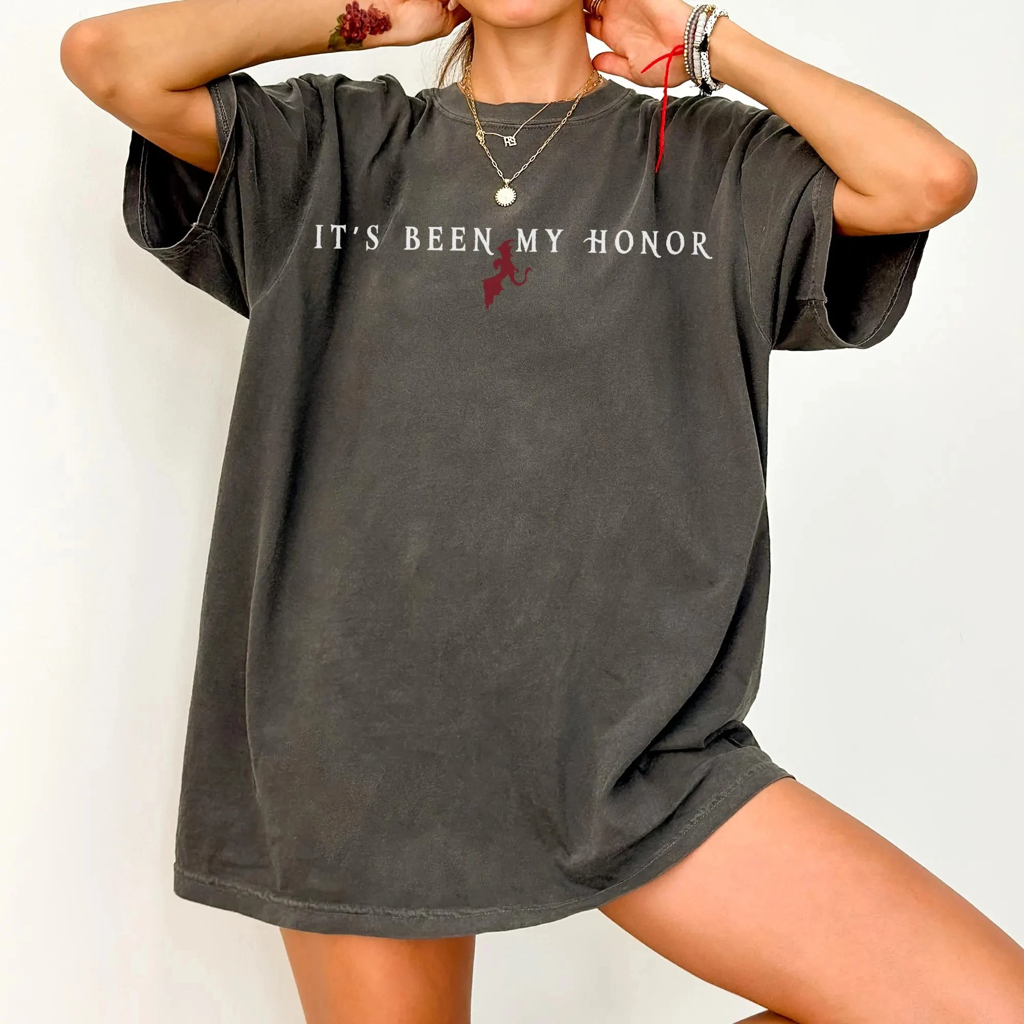 

Plus Size Summer Women's Vintage Fourth Wing Merch T-Shirt Cotton Breathable Stylish Versatile Street Style Oversized