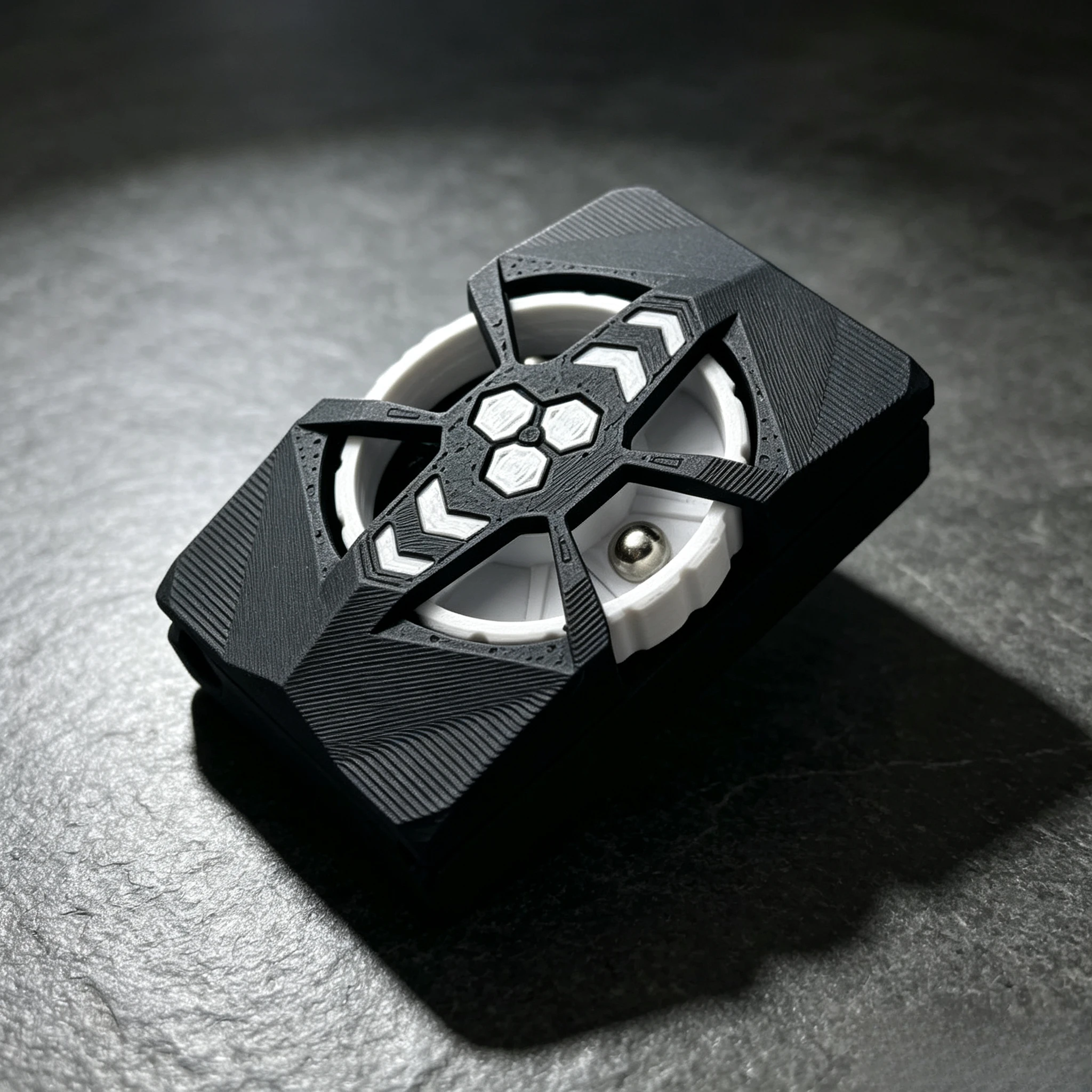 Unique Tactile EDC Fidget Toy, Vibration Core Stress Relief, Vaporwave Style, 3D Printed