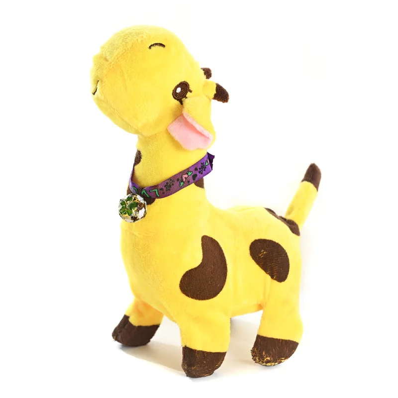 Juguetes eléctricos de simulación para niños, jirafa linda, juguetes de peluche para mascotas con música para caminar, juguetes de rompecabezas para