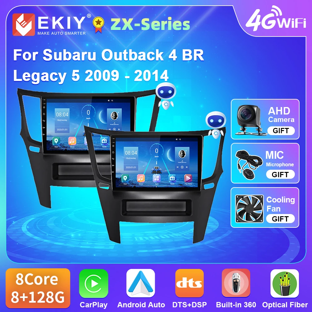 

EKIY Car Radio For Subaru Outback 4 BR Legacy 5 2009 - 2014 Multimedia Navi GPS Carplay Auto DSP 4G WIFI BT No DVD Player