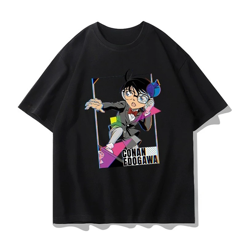 

Футболка с короткими рукавами Detective Conan Joint, мужская летняя футболка Monster Thief Kidd Kudo Shinichi, хлопковый повседневный спортивный топ