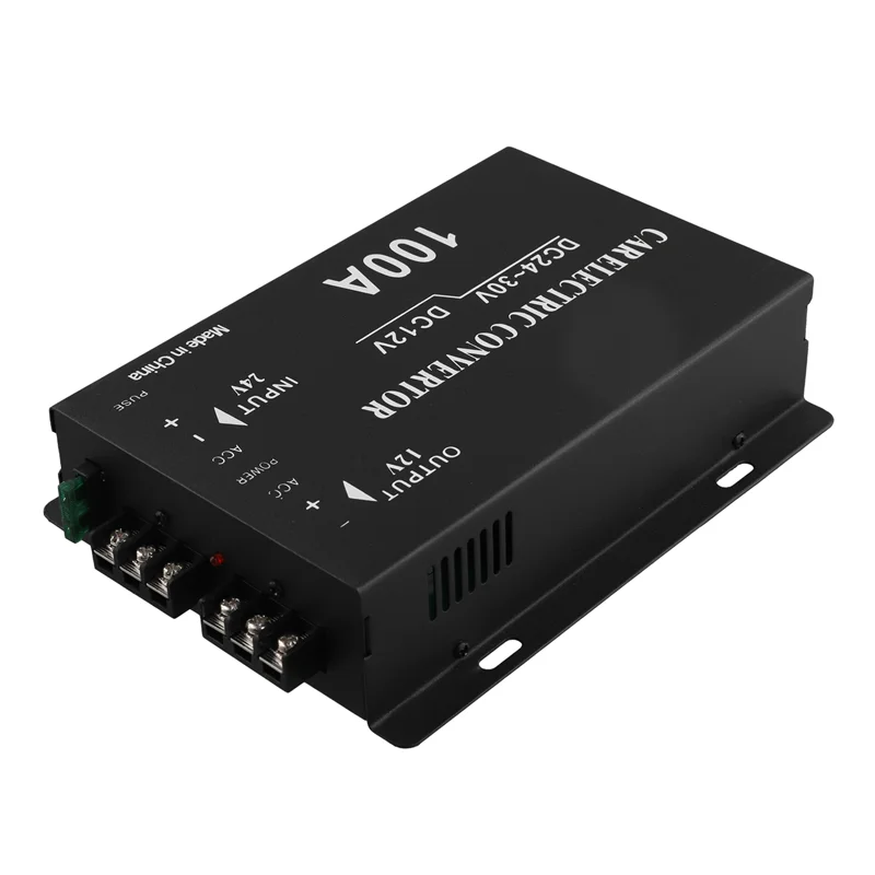 

Exquisite-DC 24V To 12V DC Step-Down Voltage Converter 100A 1200W DC Buck Module Adapter 20-30V To 12V DC Regulator Reducer