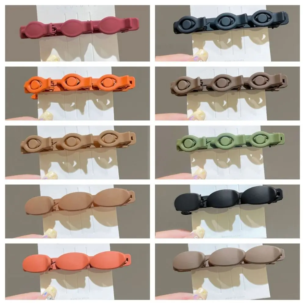 Korean Style Braided Hair Clip Retro Plastic Hairpin Duckbill Clip Side Barrettes Headwear Bangs Clip Streetwear