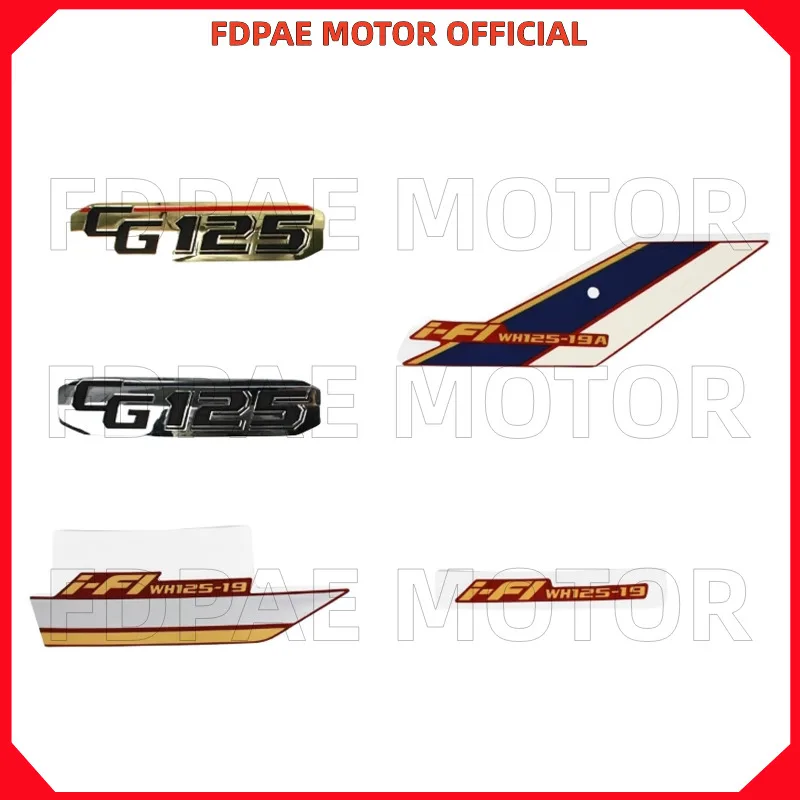 Left / Right Side Cover Nameplate / Guard Sticker / Decal for Wuyang Honda Cg125