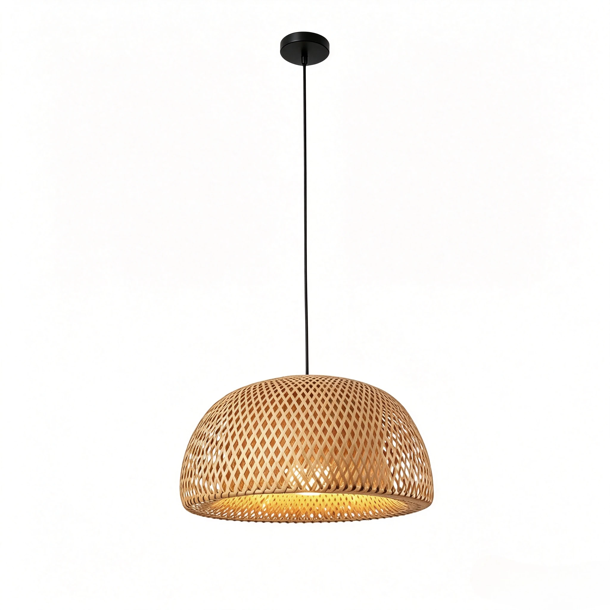 JOYINLED 30/38/45/58cm Bamboo Pendant Lamp Hand Knitted Chinese Style Weaving Hanging Lamps Restaurant Decor Lighting Fixtures