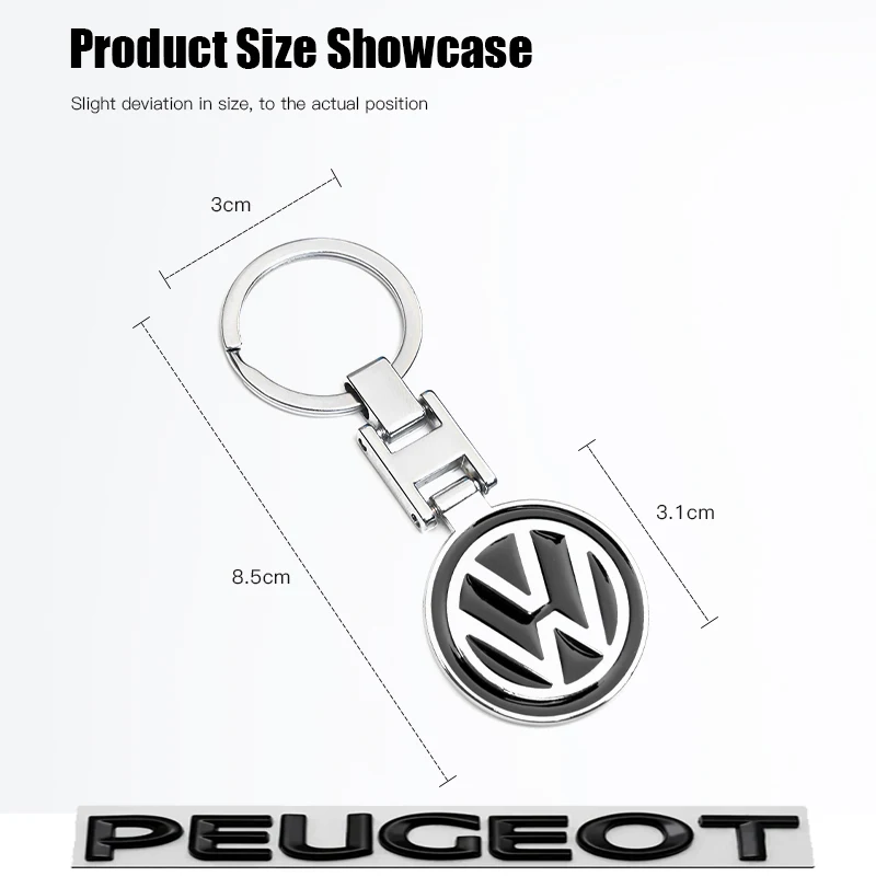 3D Metall Auto-Logo Schlüsselanhänger Zubehör Reifenventil für VW GTI Golf Polo Passat CC Tiguan T-ROC Jetta Arteon Beetle MK7. – Detail 6