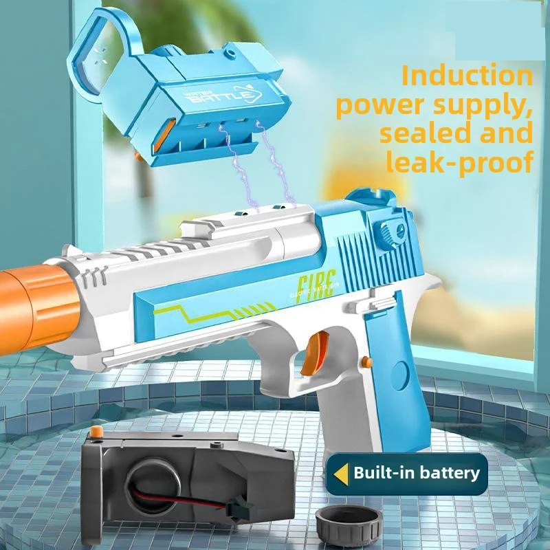대용량 전기 물총 장거리 반복 권총 자동 여름 물 블래스터 물 스프링클러 장난감 어린이를위한