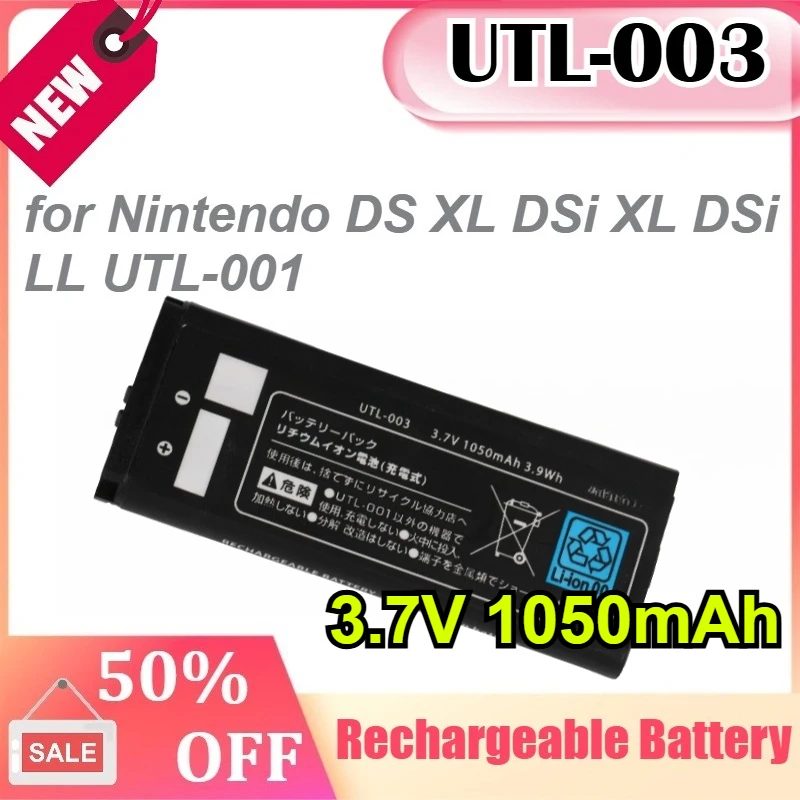 UTL-003 3.7V 1050mAh for Nintendo DS XL DSi XL DSi LL UTL-001 Rechargeable Li-ion Battery