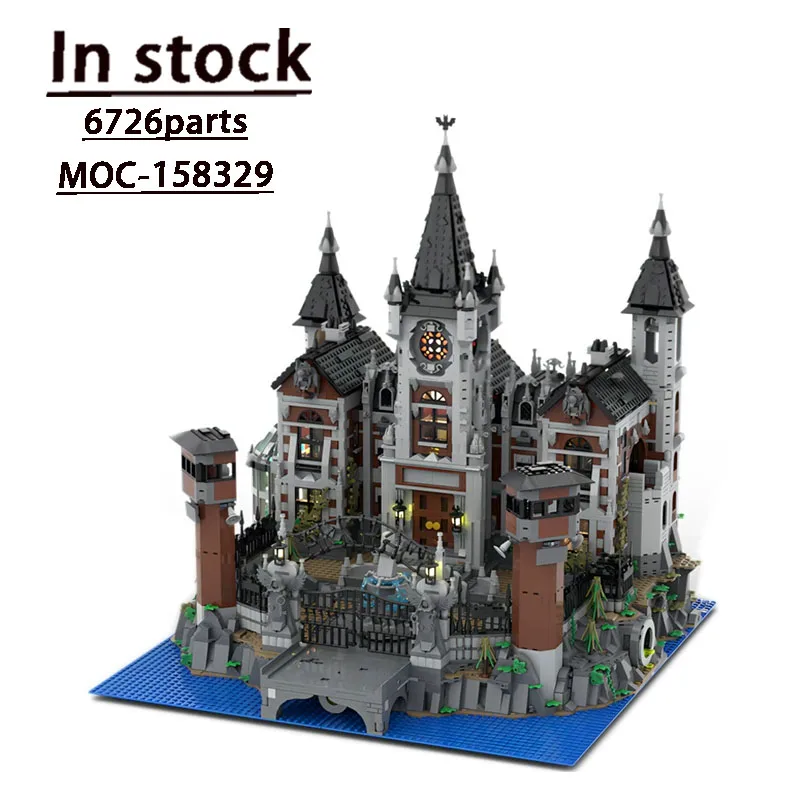 MOC-158329 Modular Street View Madhouse Assembly Stitching Building Block Model 6726 Building Block Parts Kids Birthday Toy Gift