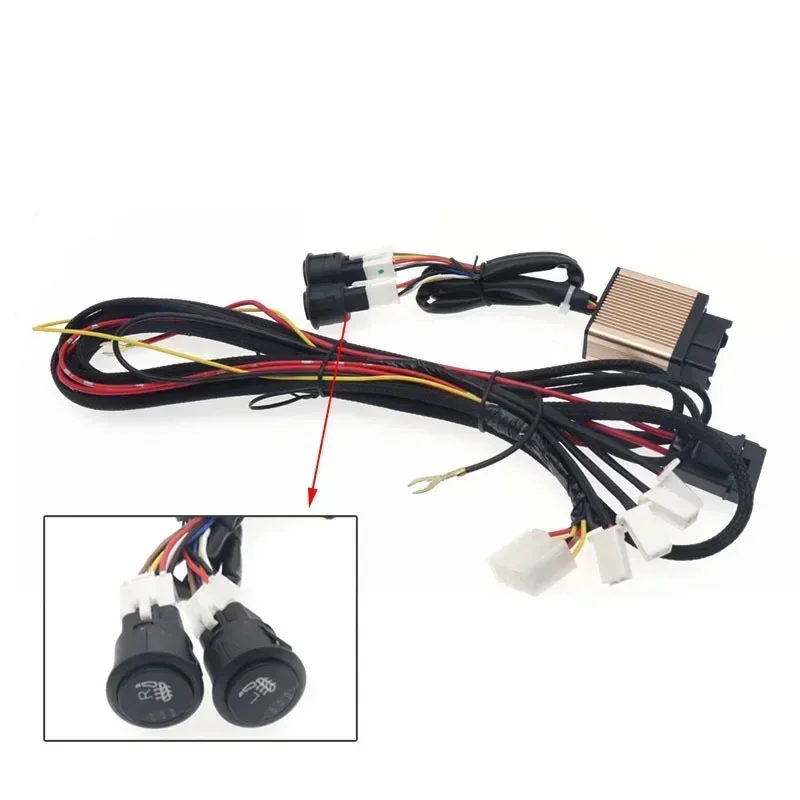 Universal 12V 40A 2/3/5/6 Level Switch Relay Wiring Harness On/Off Switch Kit Winter Seat Heating Switch for Car LED Fog Light