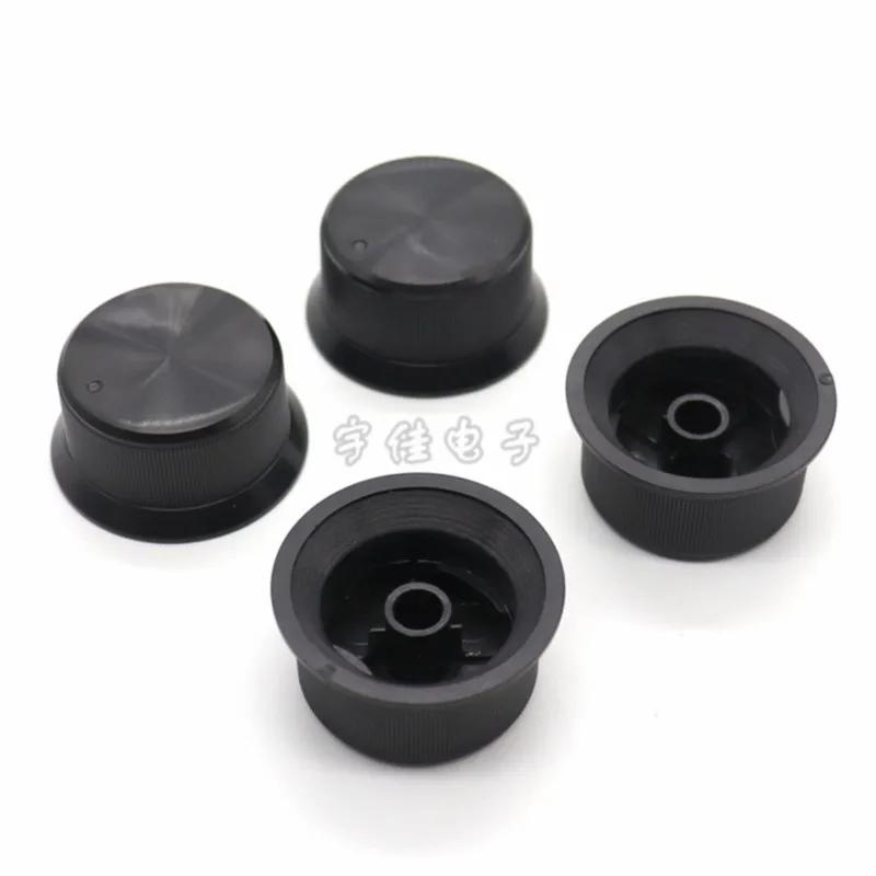 2PCS 34.5*17MM Plastic Audio Knob Amplifier Potentiometer Knob Cap Straw Hat Knob Cap Flower Shaft 6MM