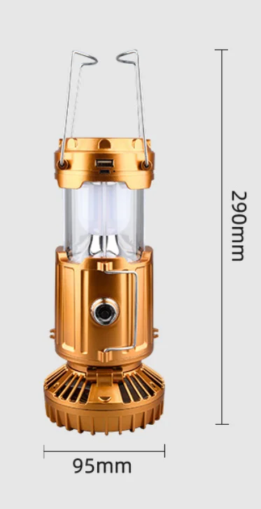 Wholesale Solar Rechargeable Portable LED Camping Light Multi-Functional Emergency Lighting Lamp for Tent & Work Outdoor