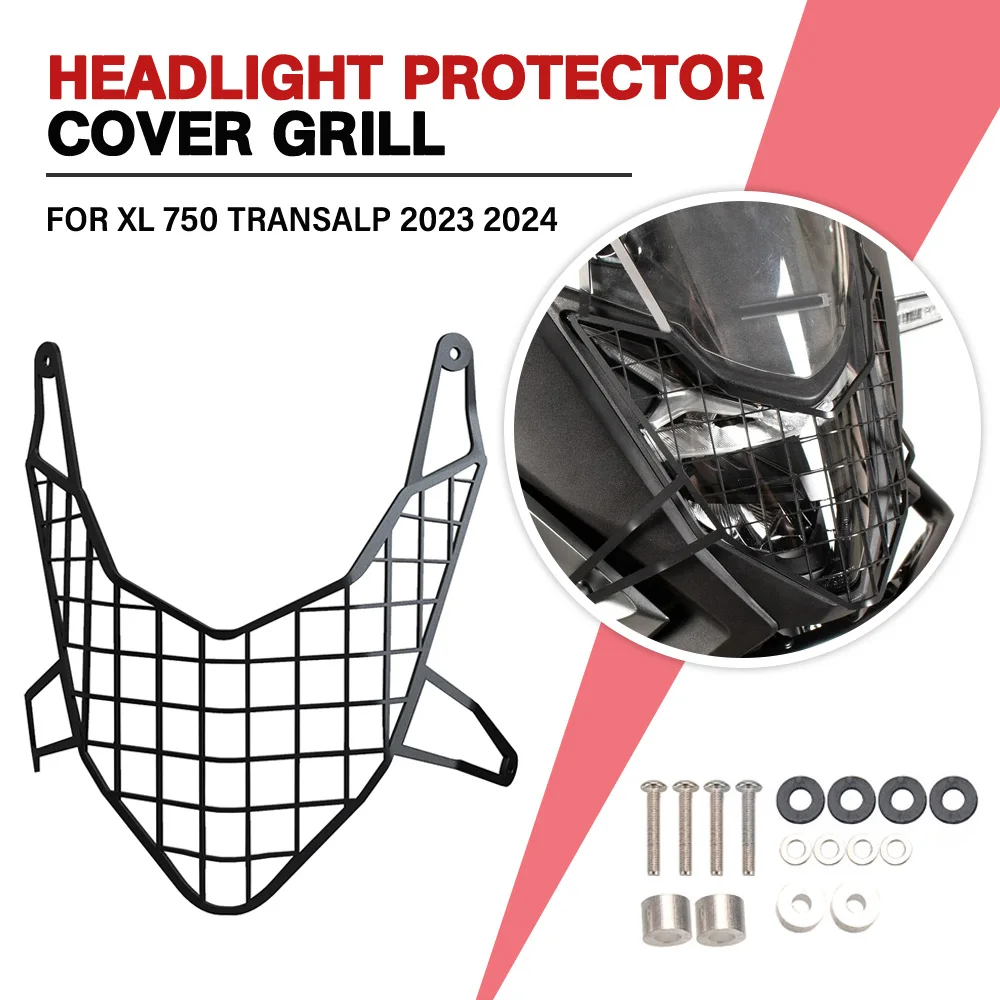 

Для HONDA XL750 TRANSALP 750 2023-2024-2025 решетки для фар мотоцикла, защита для фар, защита переднего света