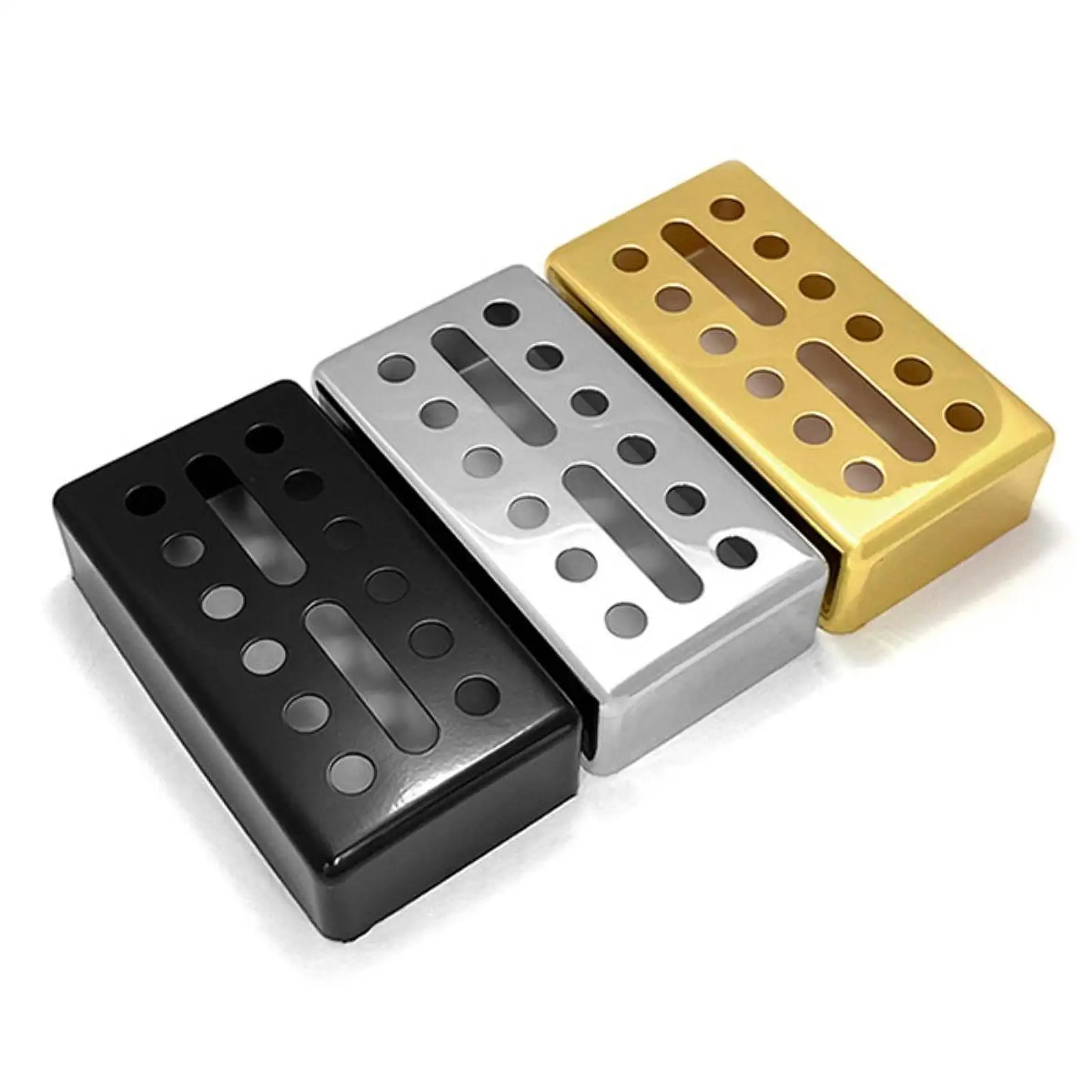Guitar Pickup Cover,Musical Instrument Accessories,Replace 12 Hole Double Coil Brass Pickup Cover,Guitar Part for Show Repairing