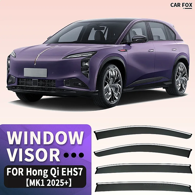 

For Hongqi EHS7 2025+ Car Window Visor Rain Sun Shade Awning Windshield Side Shield Auto Accessories