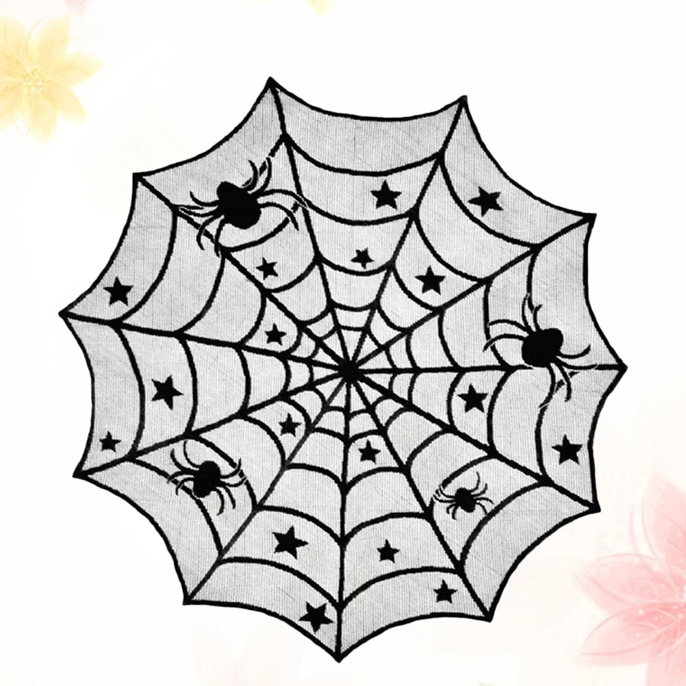 

Black Spider Web Tablecloth Lace Halloween Table Cover For Home Party Hotel Dining Room Decor Creative Web Design Spooky