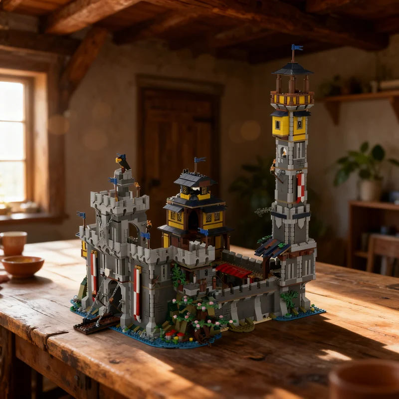 

3836pcs MOC High Tower Castle Creator 3 1 Model Building Blocks DIY Gift Creative Collectible Display Decor Premium Adult Kids
