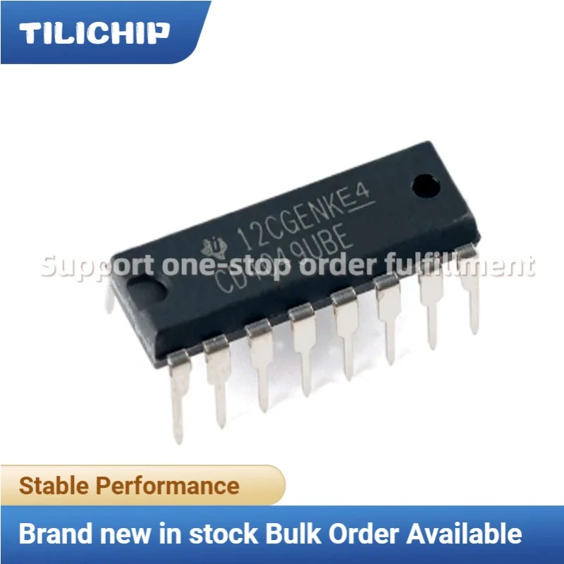 5PCS~10PCS Brand new  CD4049 CD4049UBE DIP-16 Through-Hole 6-Channel Inverter/Buffer Converter Chip, Brand New