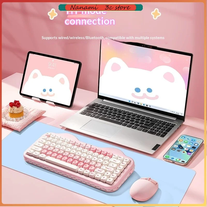 Keyset Universe C75 Keyboards Three-Mode Wireless 84-Key RGB Hot-Swappable Customizable Universal Mac Keyboard Gifts
