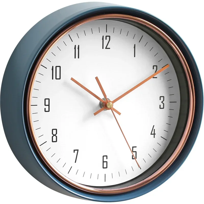 Luxury Vintage Nordic Style Metal Wall Clock for Living Room Home Decor Quartz Movement Silent No Drilling Hanging Clock