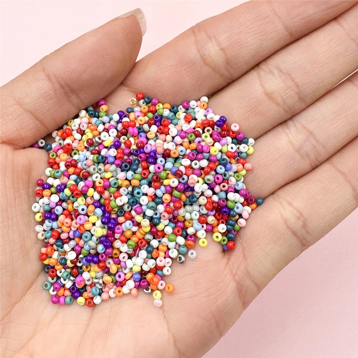 about 1000pcs 2mm Colorful Glass Loose Seed Beads For Bracelet Necklace Jewelry Making DIY Craft  Accessories Mini Spacer Beads