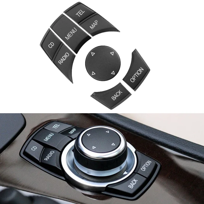 For BMW X1 X5 X6 1 3 5 Series E84 E90 E91 E92 E70 E71 E72 E60 E87 E88 Car CIC IDrive Multimedia Control Knob Menu Button Keys