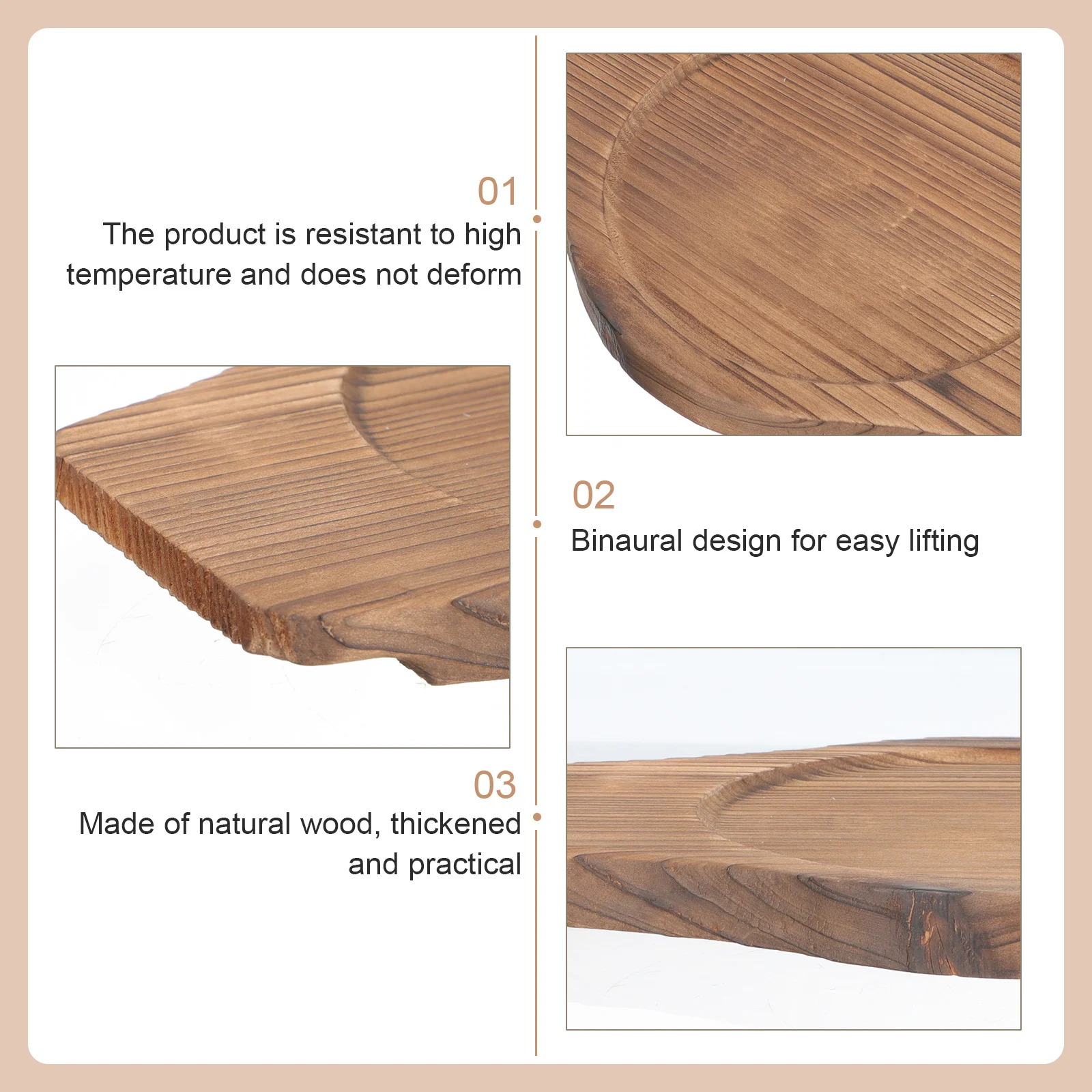 

Stone Pot Wood Base Tray Thickened Heat Resistant Casserole Holder Hot Pot Support Kitchen Accessory Casserole Tray