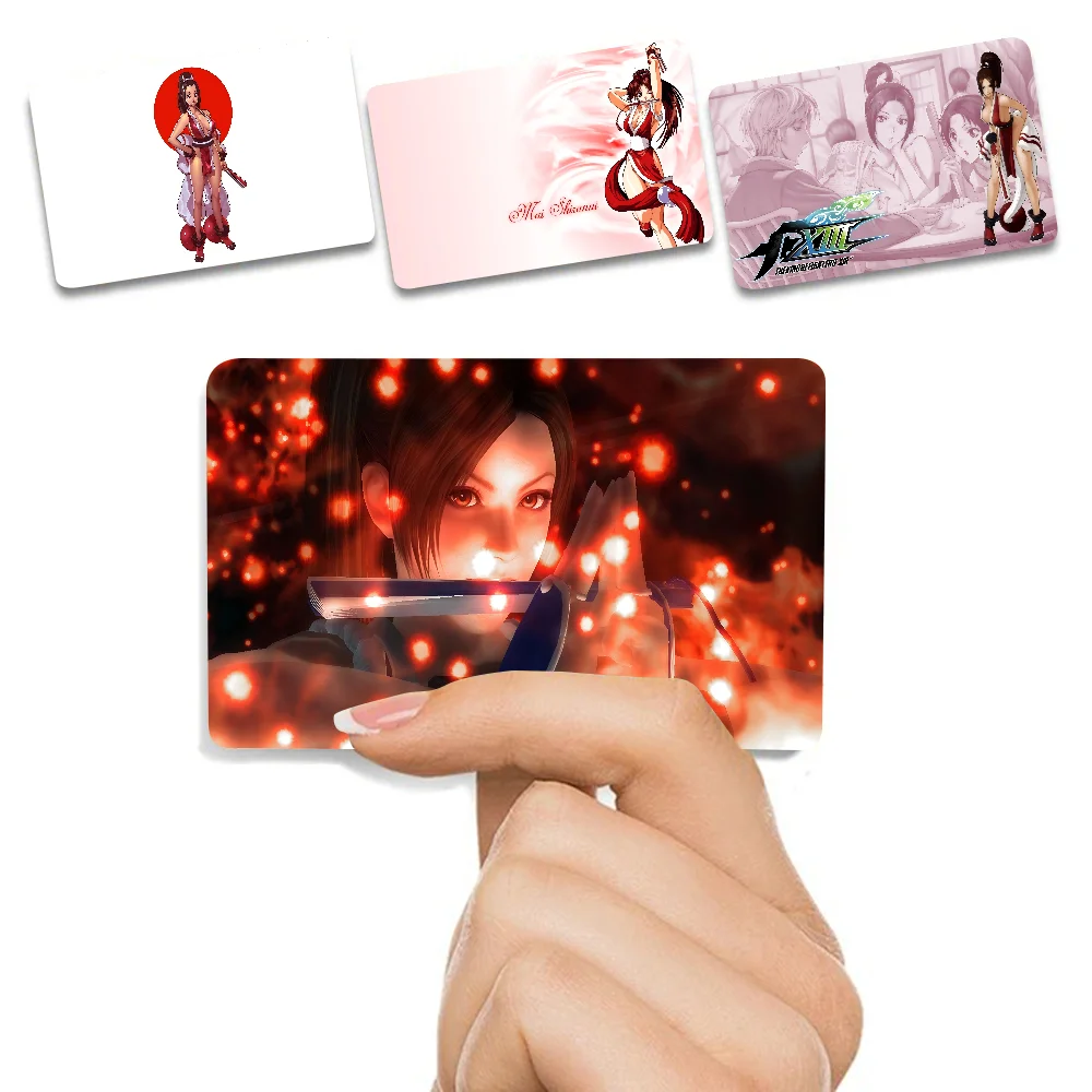 Mai Shiranui Anime verbringen oder sparen lustige Muschel auf aus, ultradünn, kein Verblassen, Aufkleber-Haut-Abdeckungsfolie für Debit-Kreditkarten