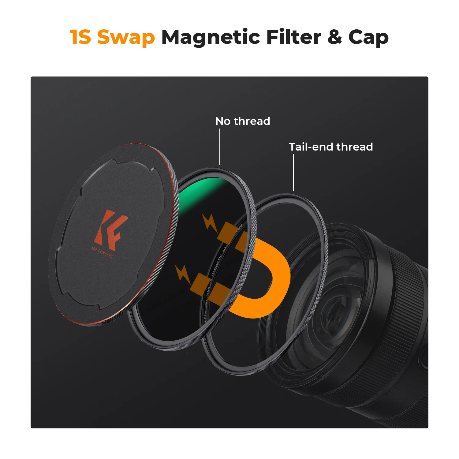 K&F Concept Magnetic Filter Kit Set Collar CPL ND8 ND64 ND1000 GND8 Lens Cap 67mm 82mm 77mm 72mm Camera Lens Magnetic Collar