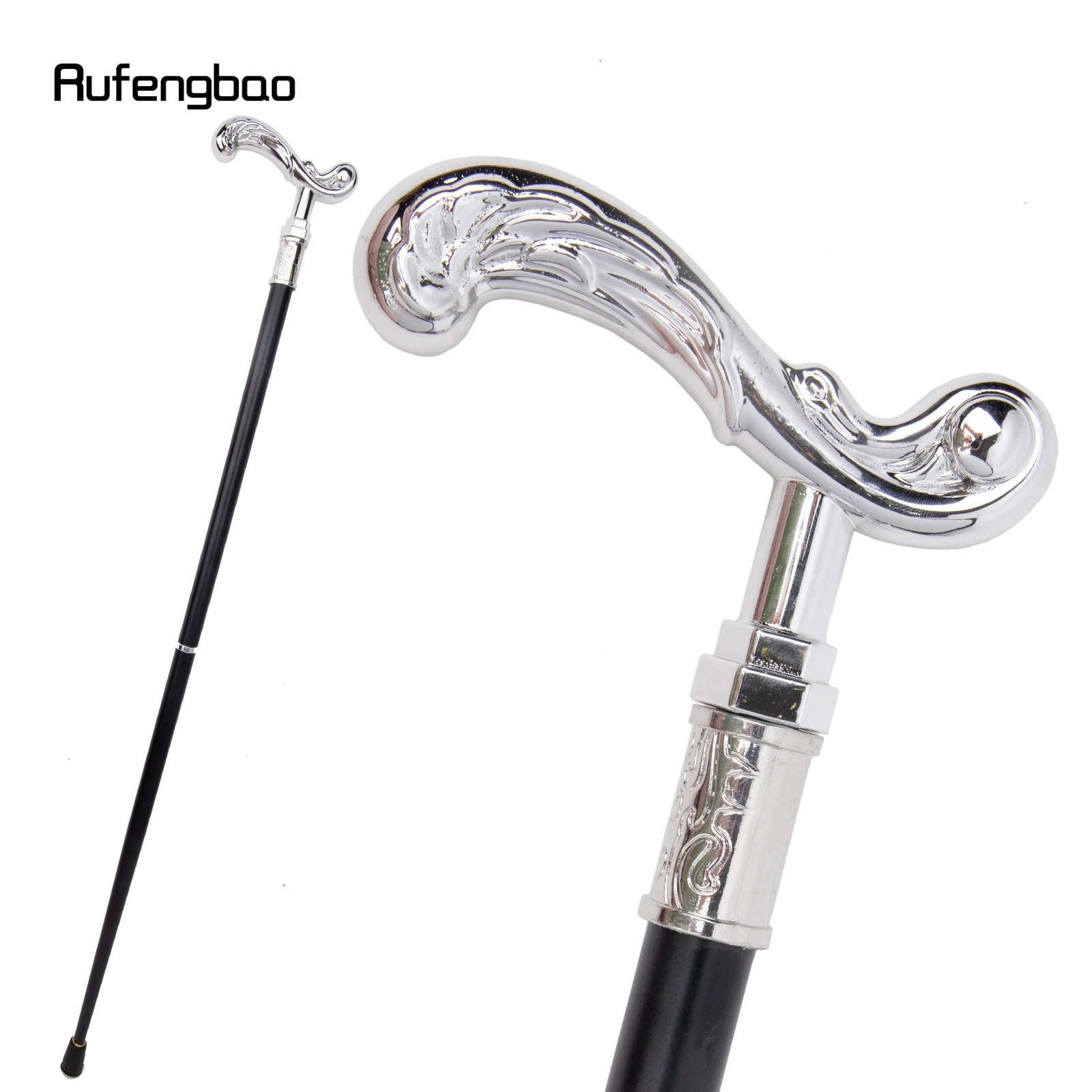 White Flower Walking Stick Decorative Vampire Cospaly Vintage Party Fashionable Walking Cane Halloween Crosier 94cm