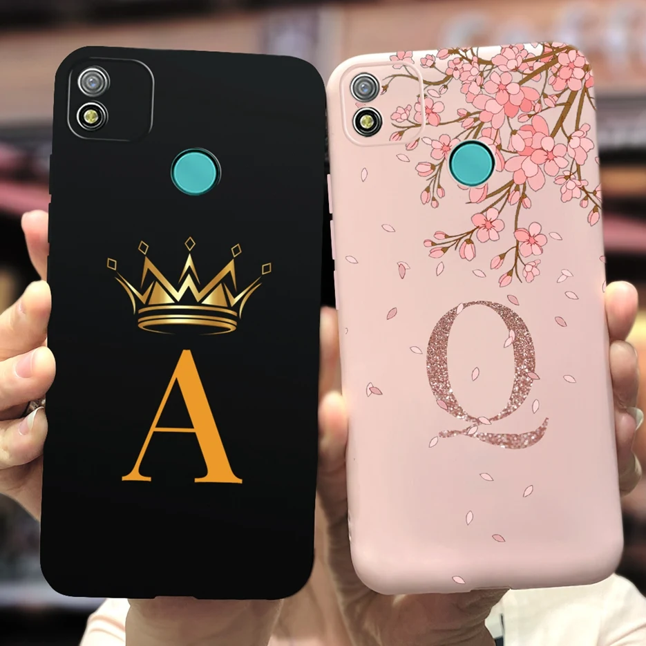 For Tecno Pop 4 Case Pop4 BC2c BC1s Cute Crown Letters Bumper Soft TPU Phone Case For Tecno Pop 5 Pop5 BD1 BD2 BD2P Cover Fundas