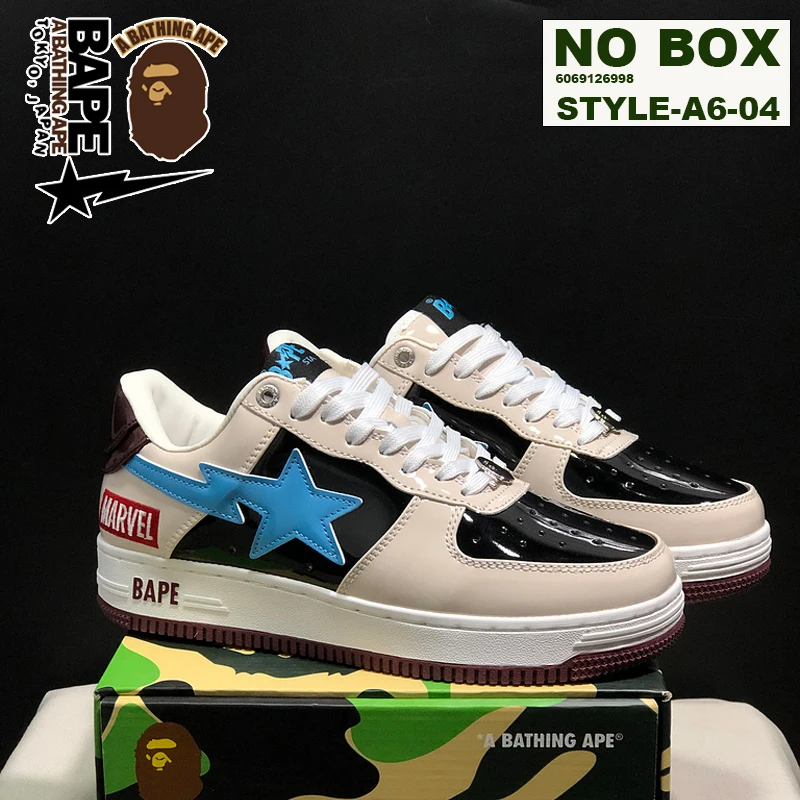 Luxury Designer A Bathing Ape Bape Sta Brand Shoes For Men And Women Low Top Sneakers Fashion Classic Skateboarding Shoes