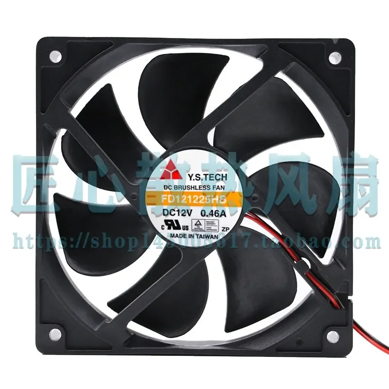 New Original Cooling Fan for Wonsan Y.S.TECH FD121225HB 12V 0.46A 1225 2 Wire 3 Wire