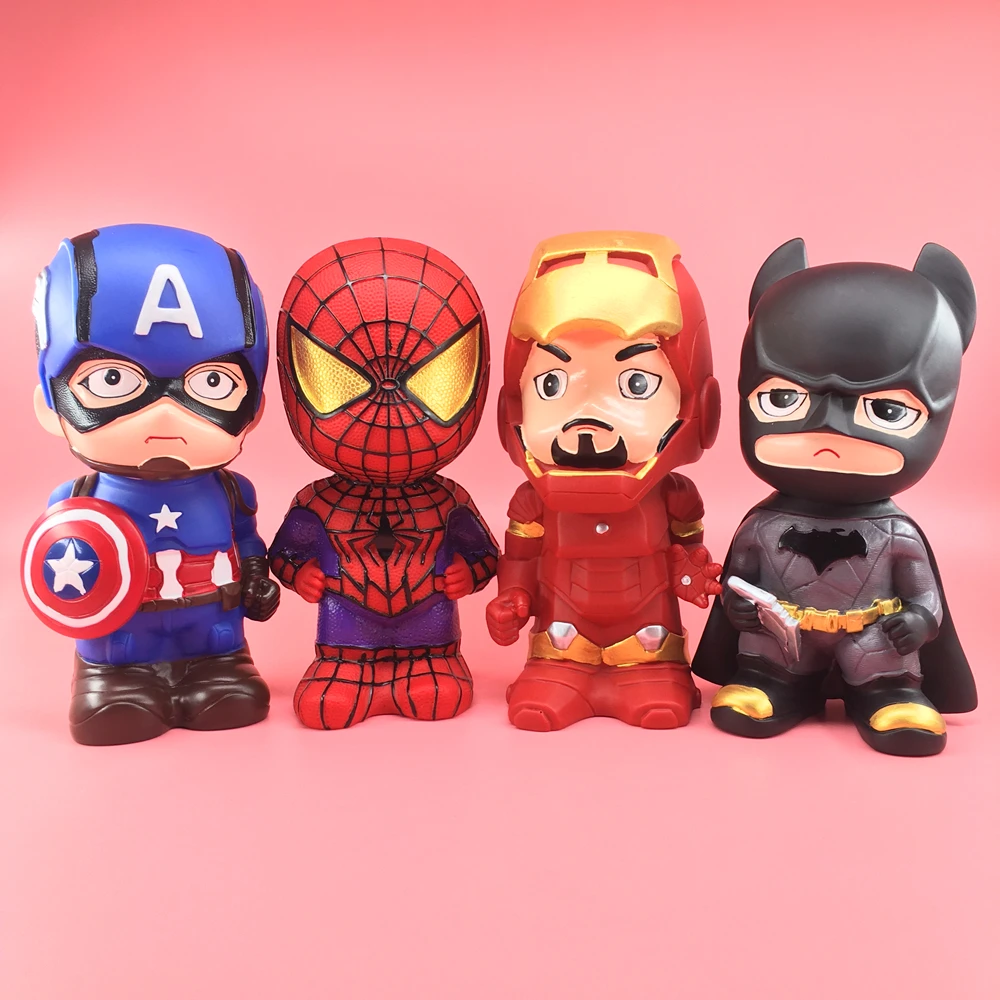 Superhero Spiderman Piggy Bank For Kids Boys Birthday Gift Toys Children Paper Coin Safe Banking Cartoon Money Box Savings Large