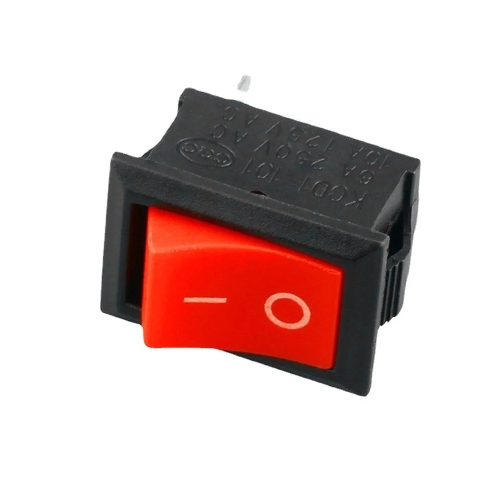 Compact Two Terminal Rocker Switch for Chainsaw Kill Switch Installations in Compact Engine Enclosures and Portable Tool Housing