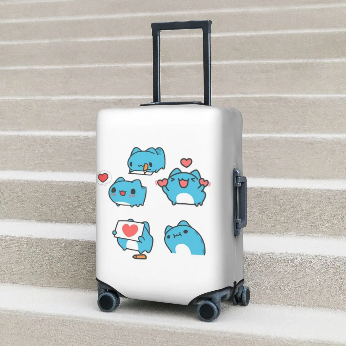 

Comic Cat Bugcat Capoo Bug Cat Suitcase Cover Protection Elastic Travel Luggage Protector Covers for 18-32 Inch