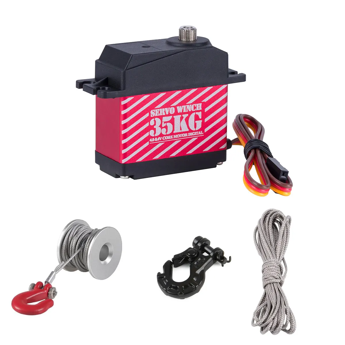 Fimonda 35 kg digitales Servo 360 °   Wasserdichte Servos mit großem Drehmoment, Windenlinie, Abschlepphaken für RC-Autoschiff, Flugzeug, LKW, Roboter, Upgrade zum Selbermachen 3