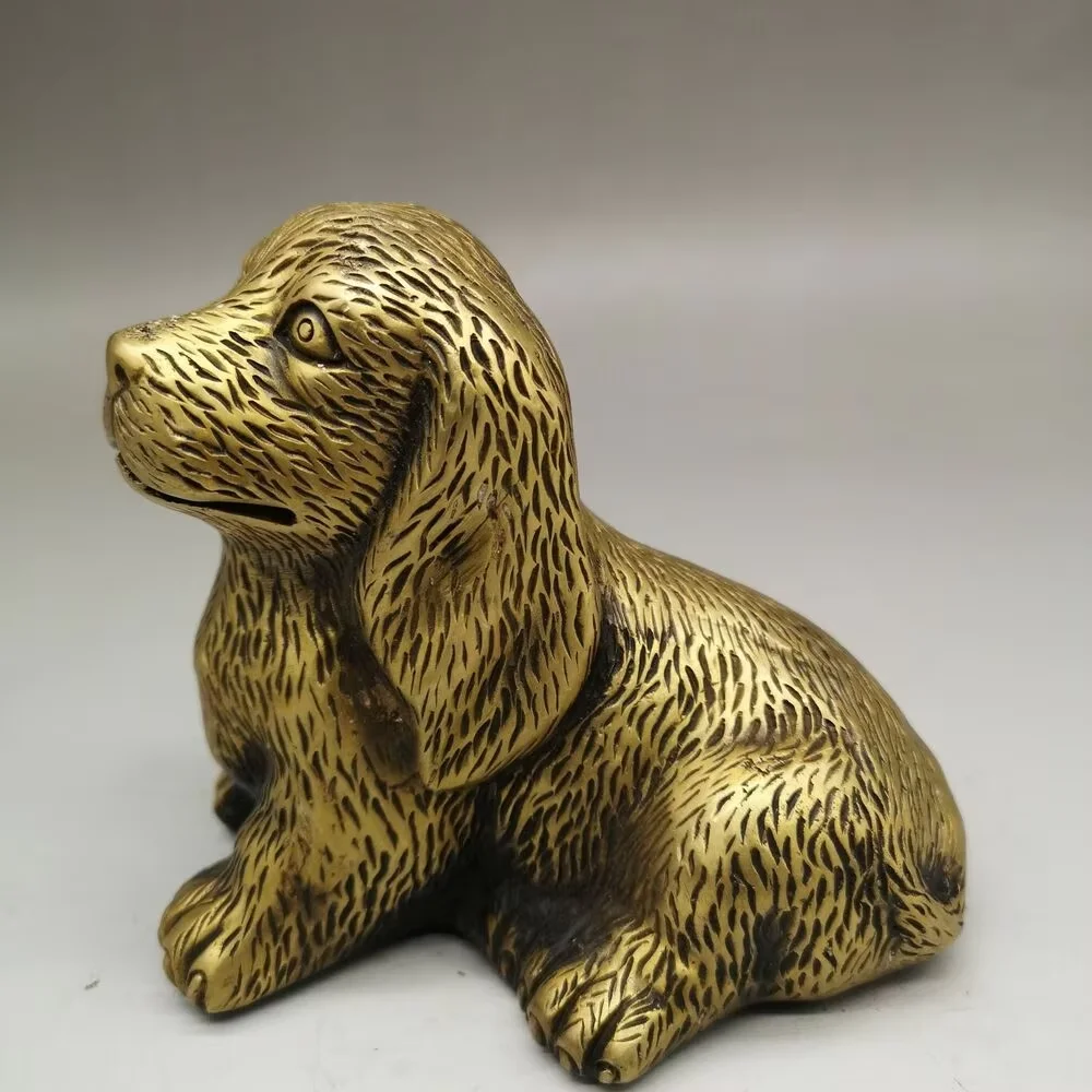 

Chinese Zodiac Brass Dog Ornaments Living Room Feng Shui Ornaments