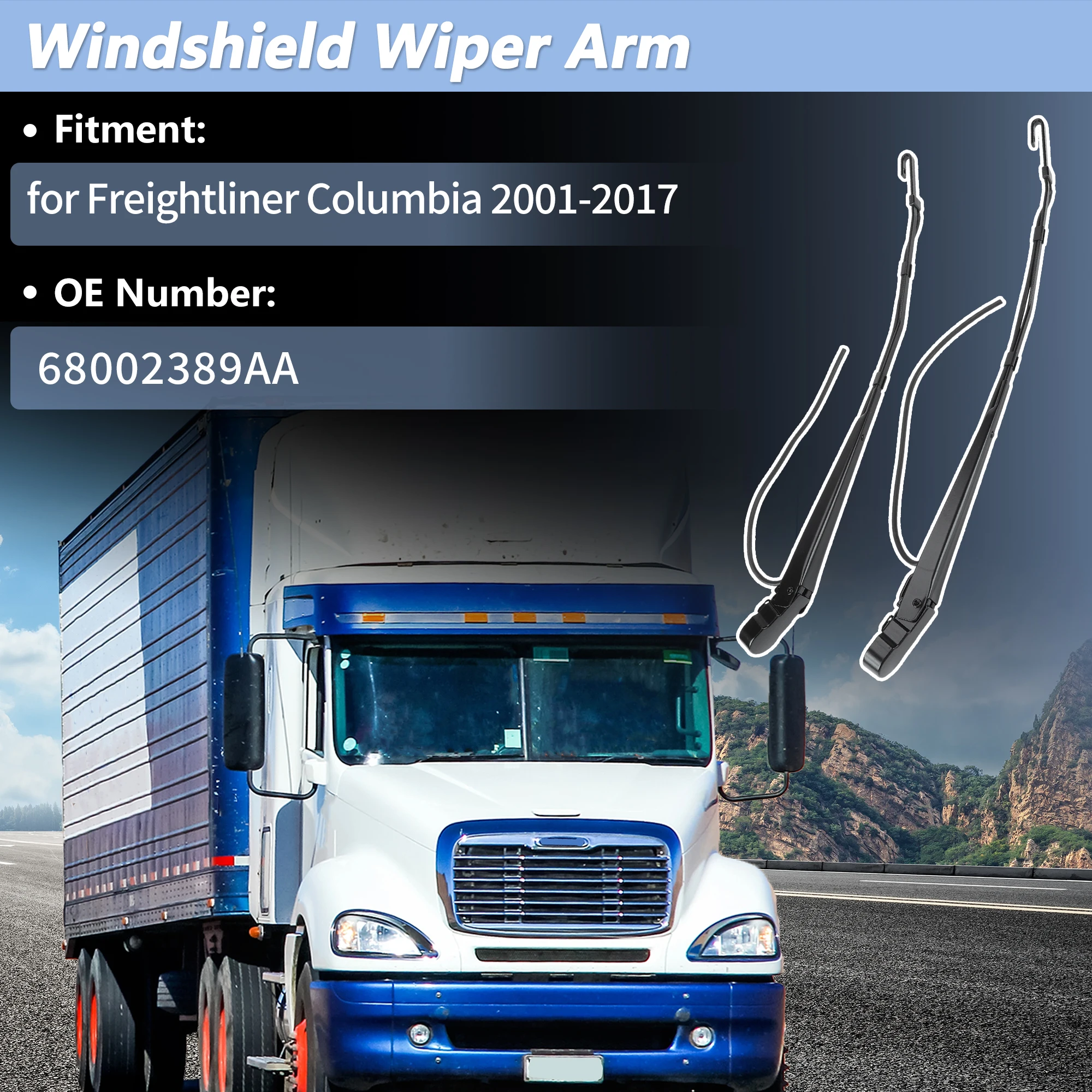 

UXCELL No.A2251969000 Front Windshield Wiper Arm Set for Freightliner for Columbia
