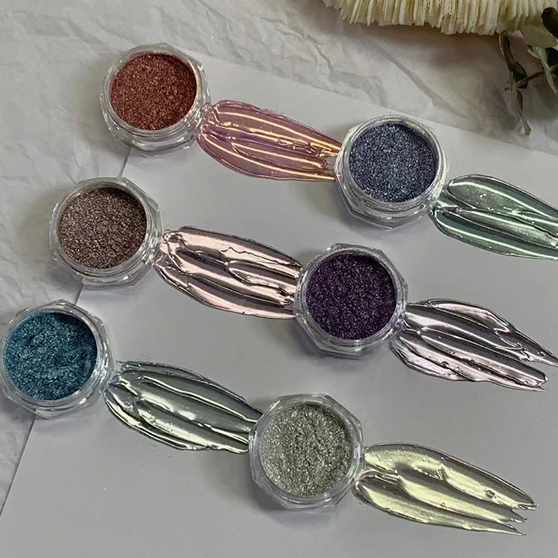 Aurora Moonlight Colorful Pearl Nail Powder Mirror Effect Chrome Pigment Dust UV Gel Polish Super Bright Manicure Nail Decorate